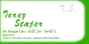 terez stajer business card